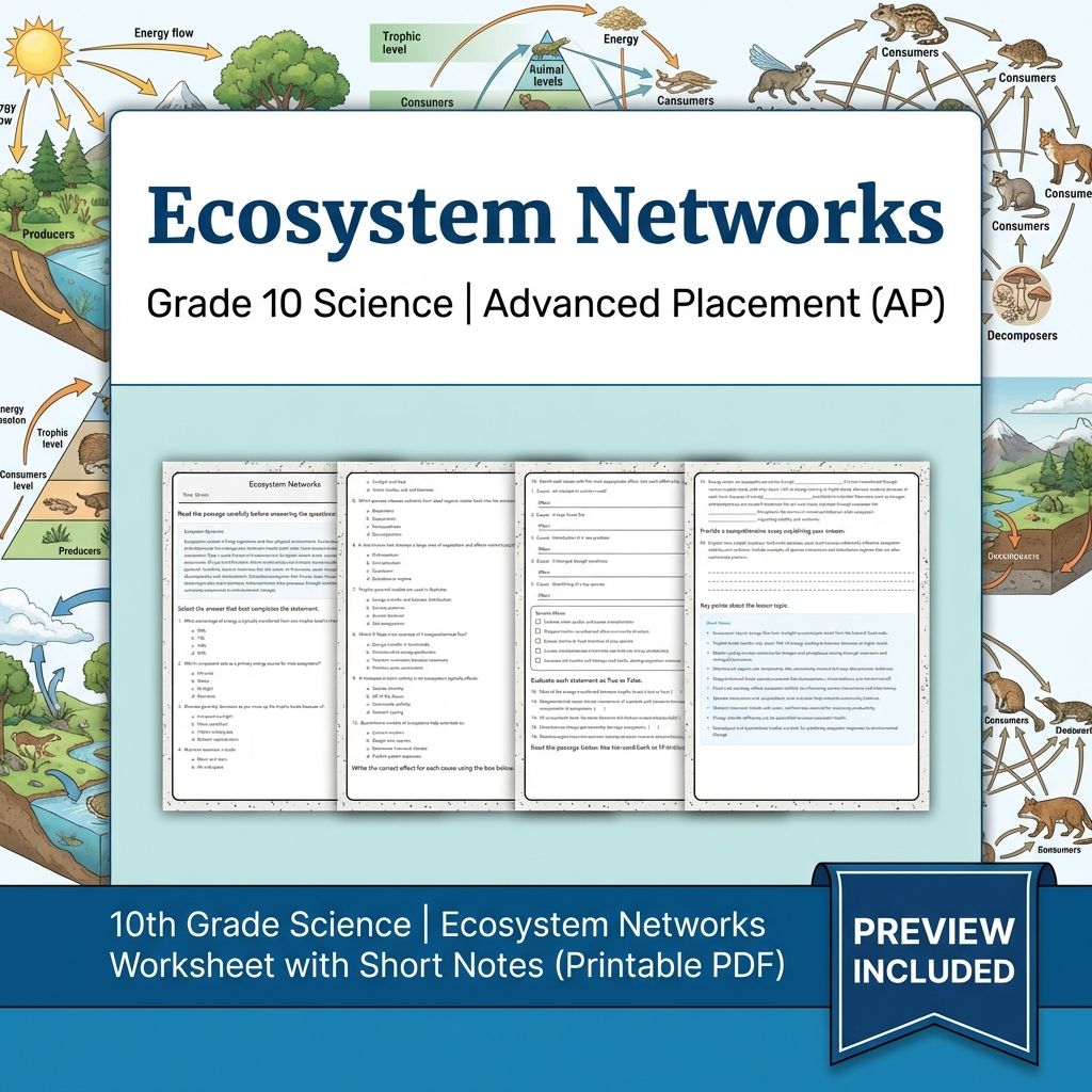 Grade 10 Science Unit Bundle | Genetics, Ecology & Cellular Biology Worksheets — included worksheet 7