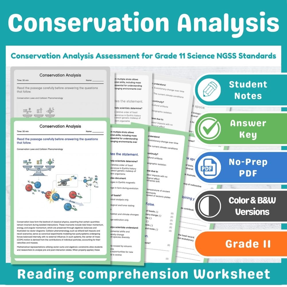 Grade 11 Physics Mini Bundle – Impulse, Forces & Conservation Assessment — included worksheet 1