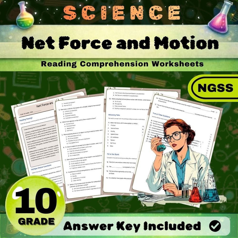 Grade 10 Science NGSS Bundle | Worksheets for Earth, Life & Physical Sciences — included worksheet 35