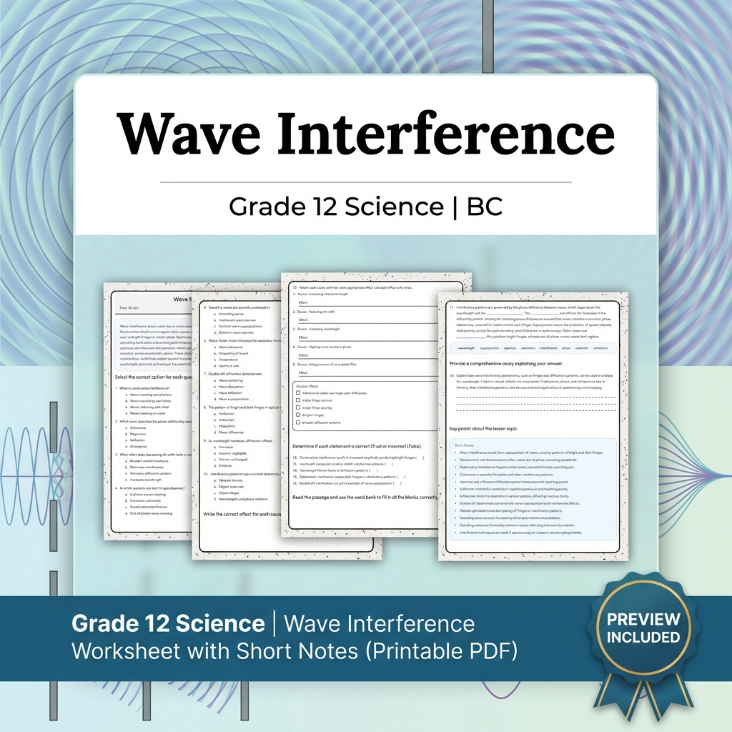 Grade 12 Science Full Year Bundle | Thermochemistry, Earth Systems, Genetics — included worksheet 28