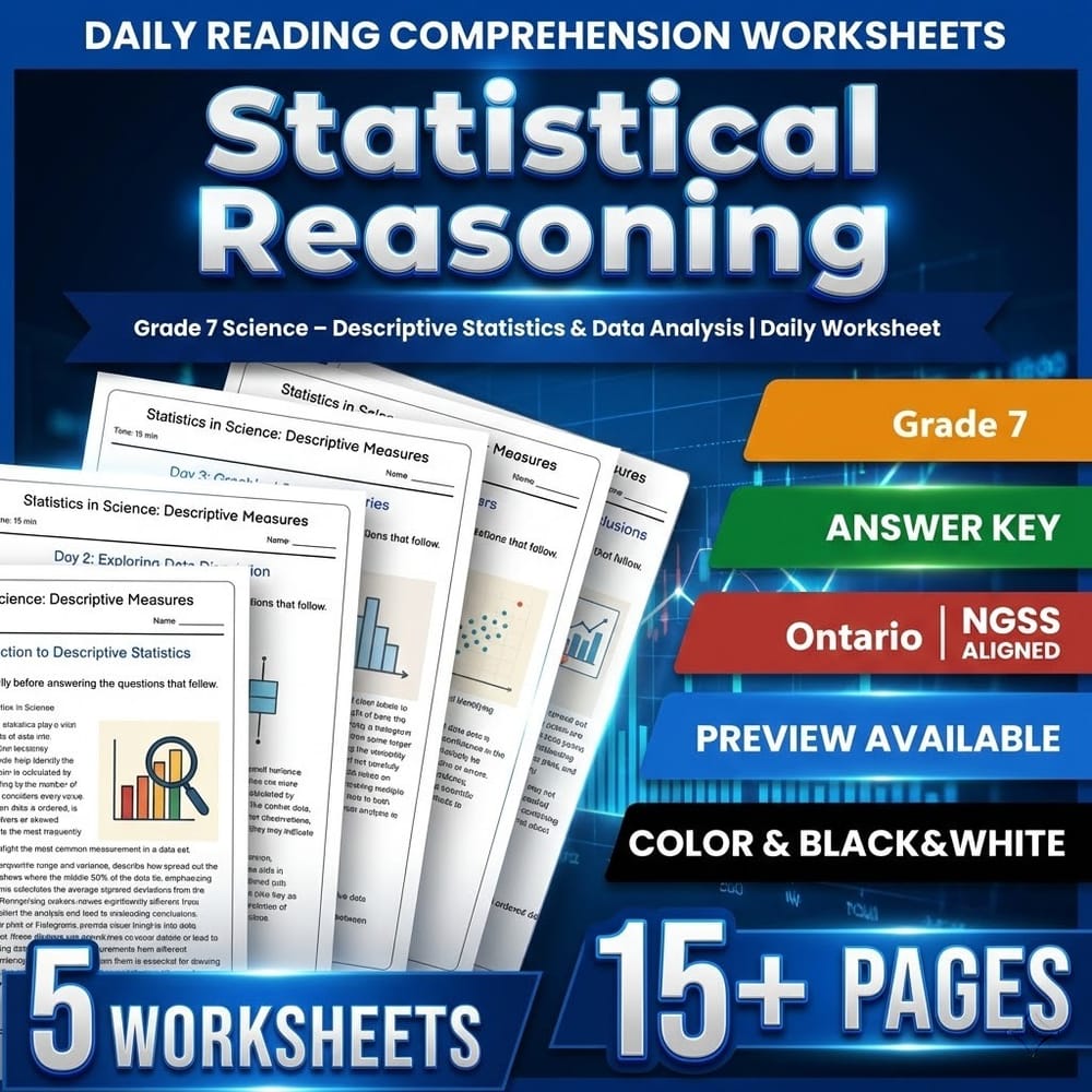 STEM Skills and Connections Grade 7 Science Daily Worksheets Bundle | Ontario — included worksheet 7