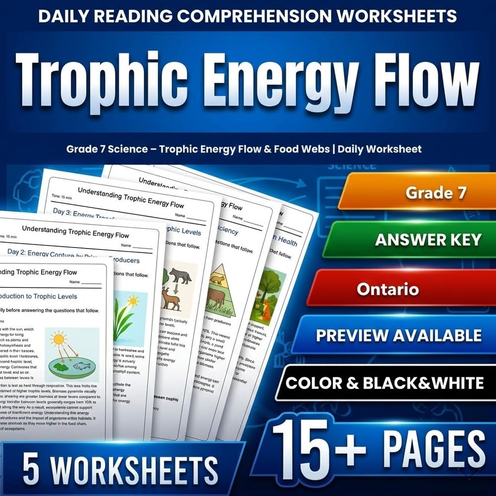 Grade 7 Science Bundle – Ontario Daily Worksheets for Comprehensive Study — included worksheet 24