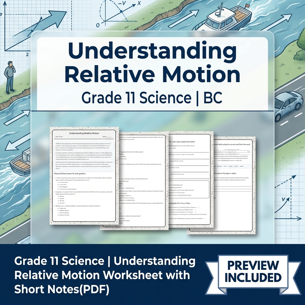 Grade 11 Science Lesson Bundle | Motion, Energy, and Forces Worksheets — included worksheet 6