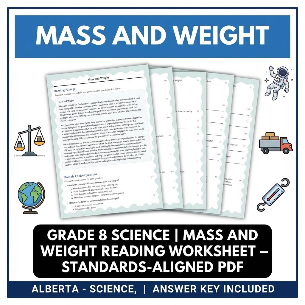 Grade 8 Science Bundle – Forces, Motion & Energy Worksheets (PDF & Answer Key) — included worksheet 8