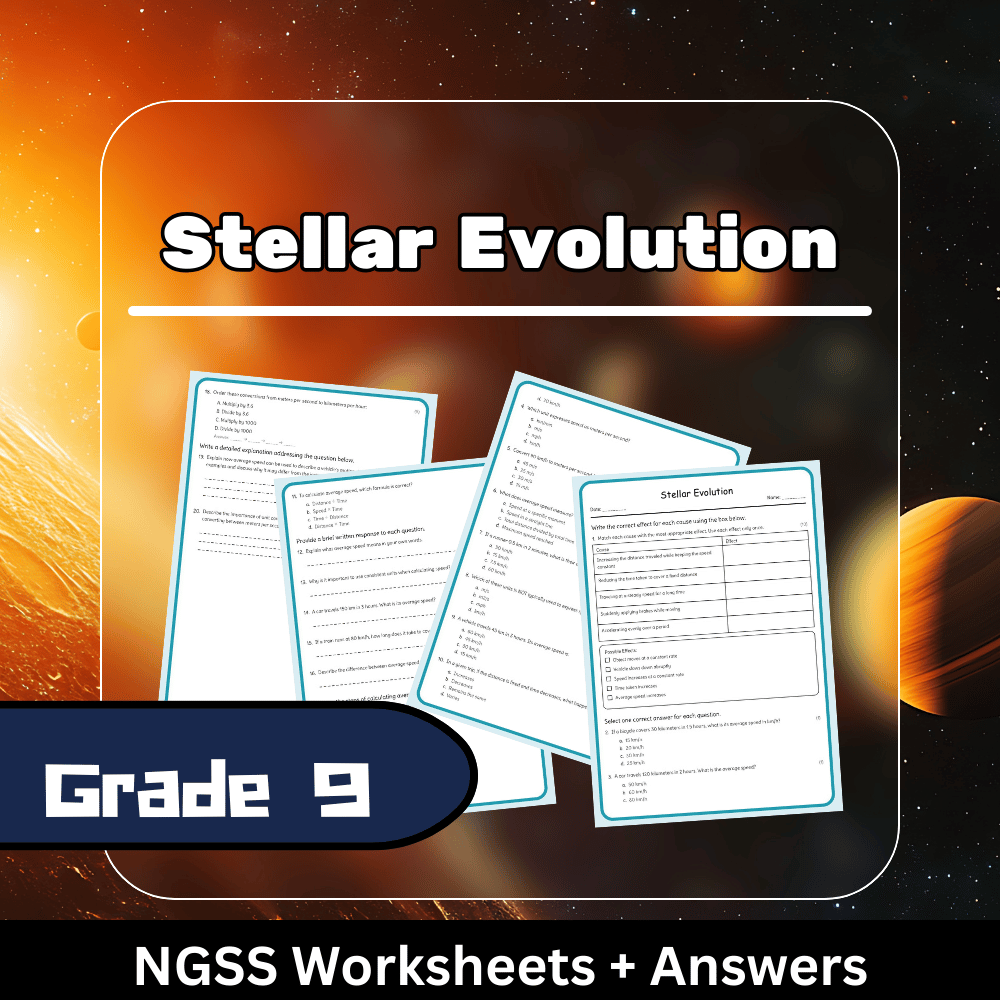 Grade 9 Science science 1 worksheet — 9th Grade Science | Stellar Evolution Worksheet (Answer Key) – NGSS Aligned