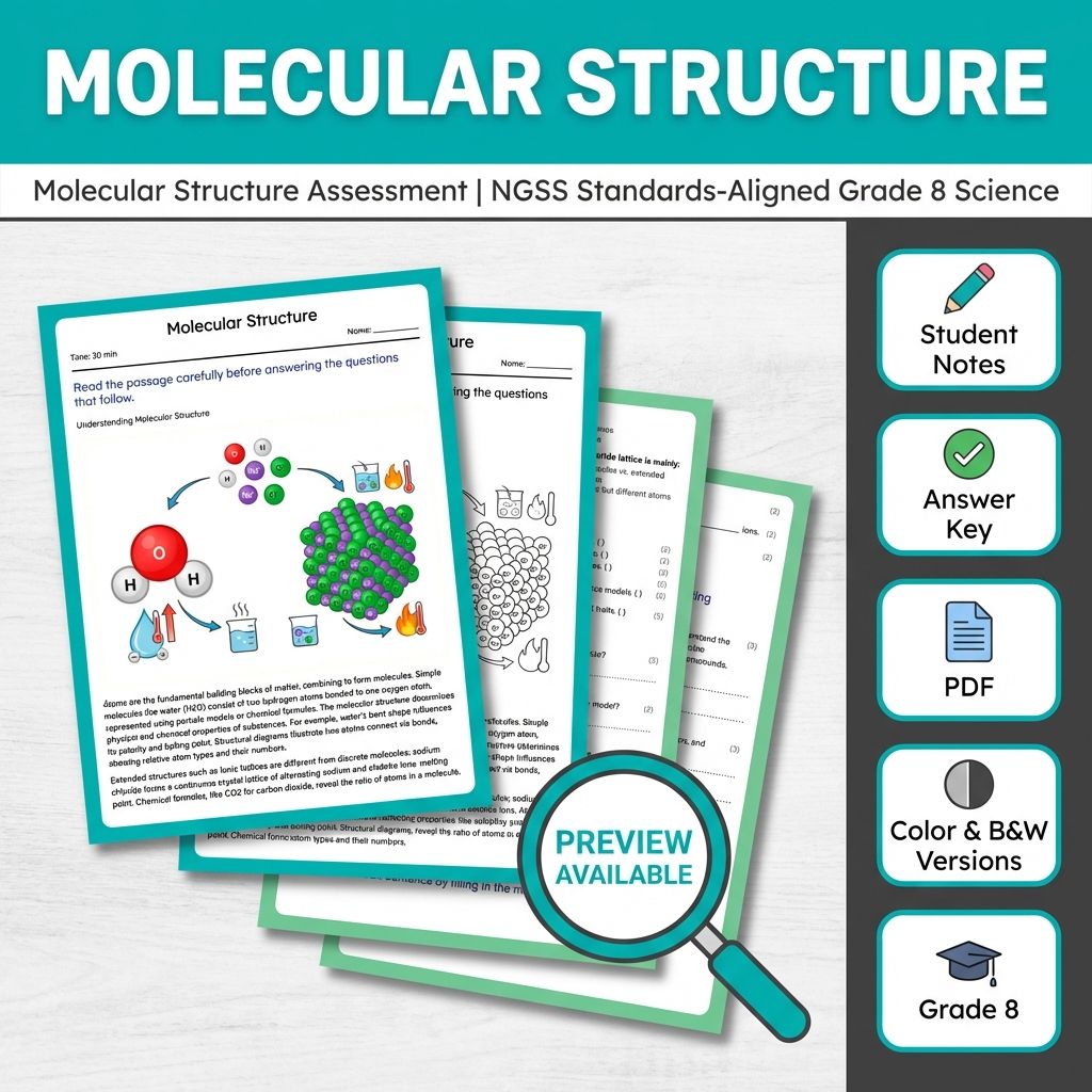 Grade 8 Science Full Year Bundle | NGSS Assessment Worksheets & Resources — included worksheet 22
