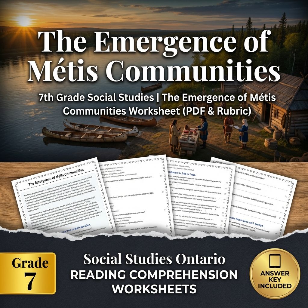 7th Grade Social Studies | The Emergence of Métis Communities (PDF & Rubric)