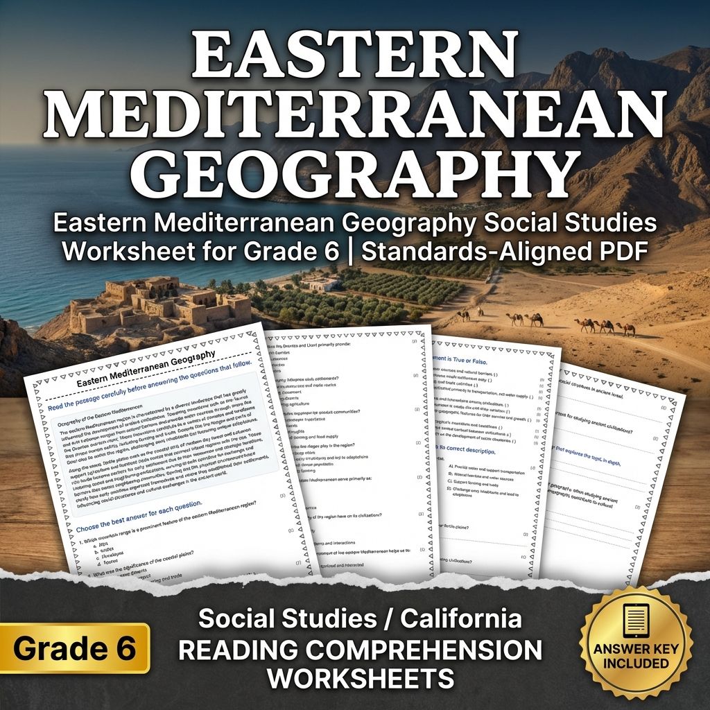 Grade 6 Social Studies Worksheet Pack | Ancient Civilizations & Geography — included worksheet 16