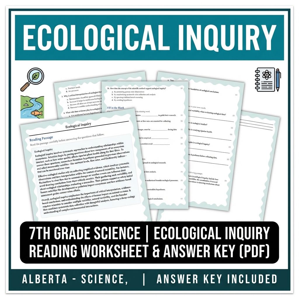 Grade 7 Science Worksheet Pack | Energy, Matter & Ecosystem Concepts — included worksheet 36