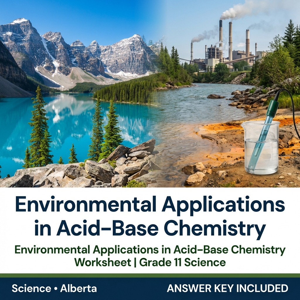 Environmental Applications in Acid–Base Chemistry Worksheet | Grade 11 Science