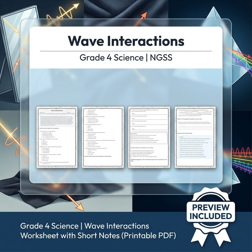 Grade 4 Science Worksheet Pack | NGSS-Aligned Energy, Weather & Structures — included worksheet 6