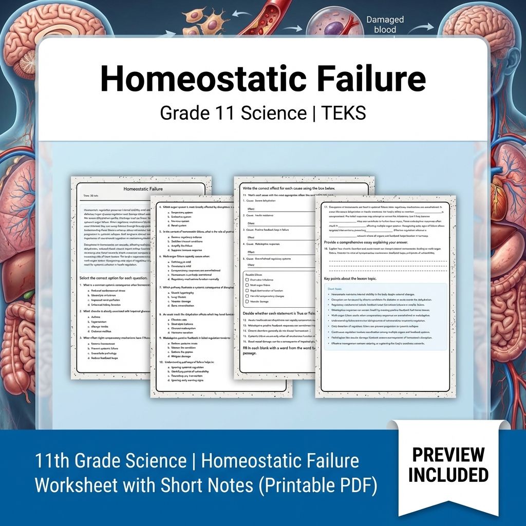 Grade 11 Science Worksheet Bundle | Genetics, Evolution & Human Body (PDF) — included worksheet 31