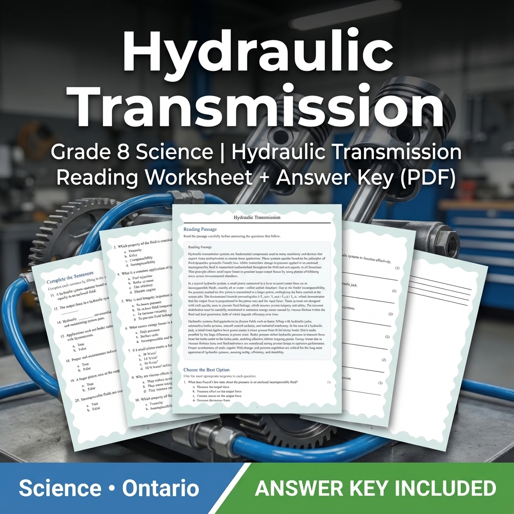 Grade 8 Science Worksheets Bundle | Biology, Physics & Earth Science Resources — included worksheet 31