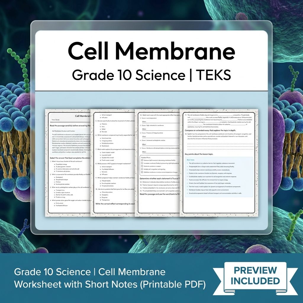 Grade 10 Science Worksheet Bundle – Genetics, Cell Biology & Ecology (PDF) — included worksheet 33