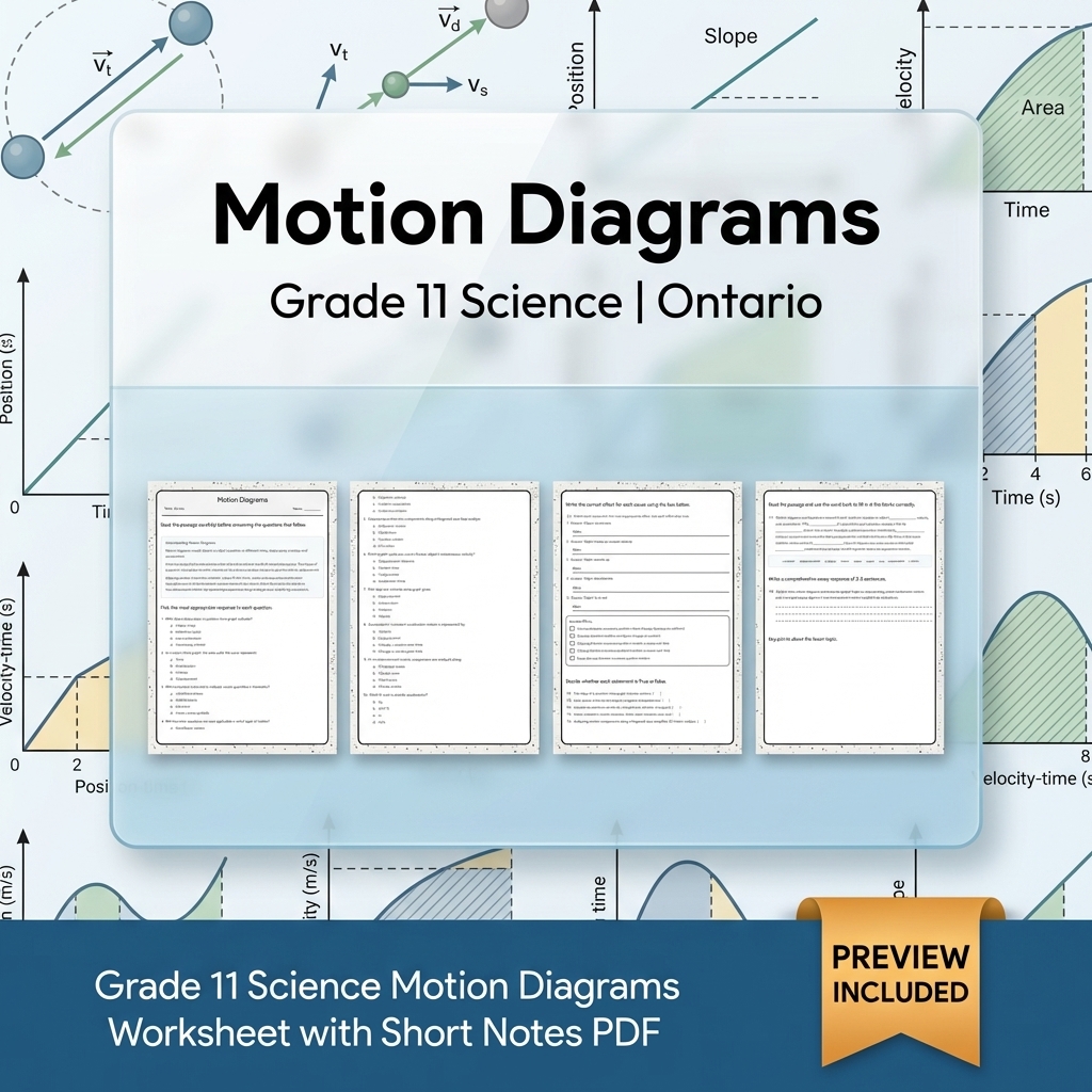 Grade 11 Science Lesson Bundle: Motion, Energy, Waves & Circuits – Ontario — included worksheet 10