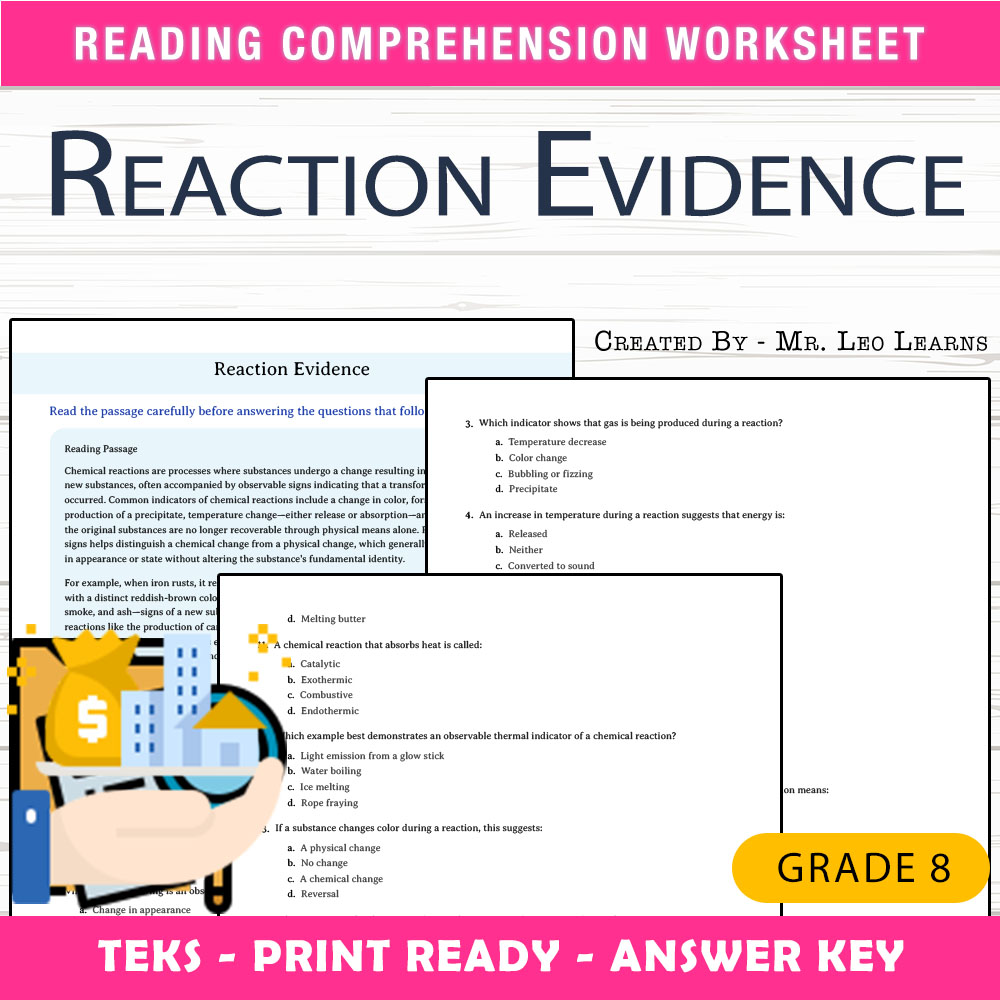 Grade 8 Science Bundle | Mastering Physics, Earth, and Life Science Concepts — included worksheet 33