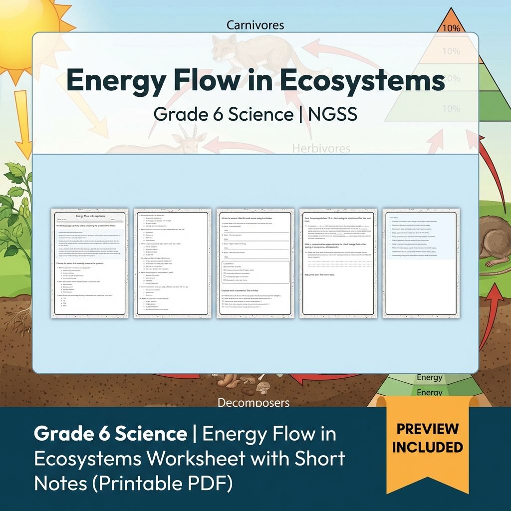 Grade 6 Science Worksheet Bundle | NGSS-Aligned Full Year Resource Pack — included worksheet 25