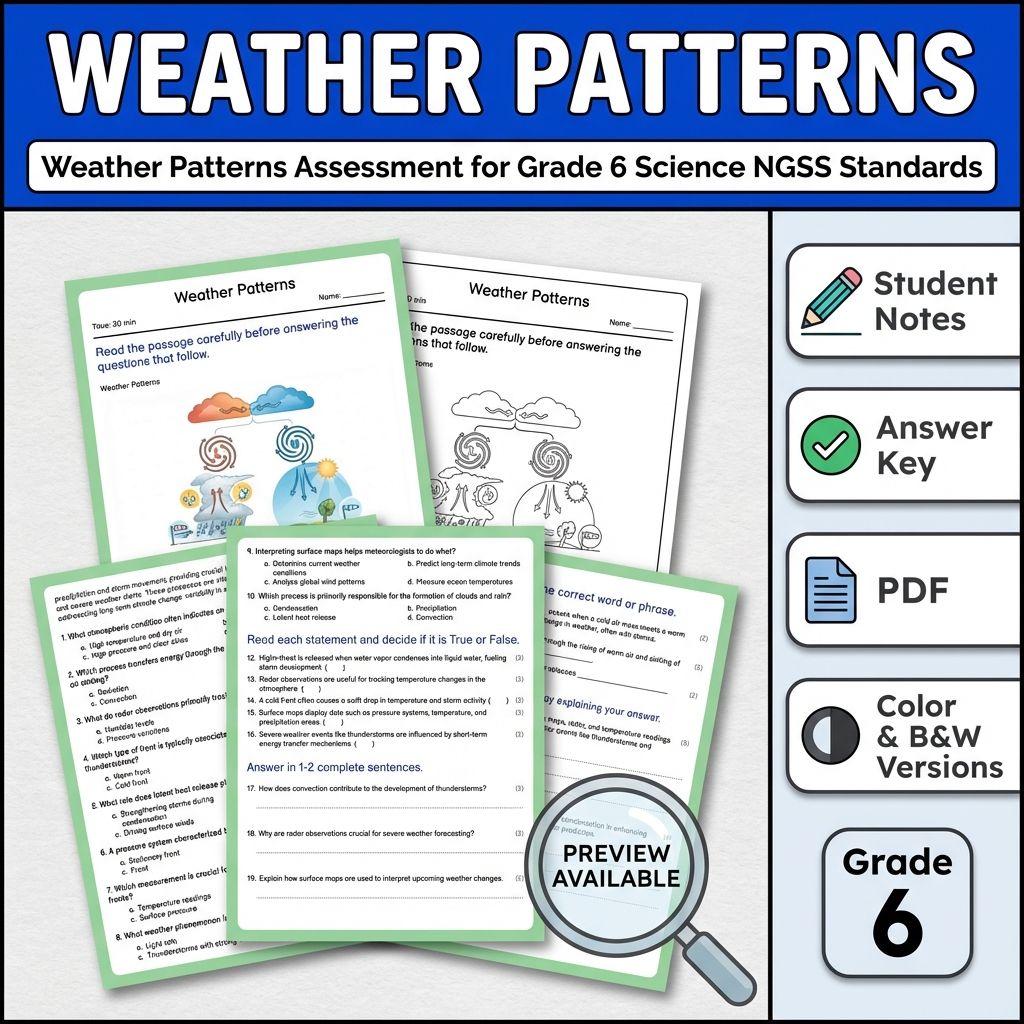 Grade 6 Science Mini Bundle – Earth's Systems NGSS Standards-Aligned — included worksheet 4