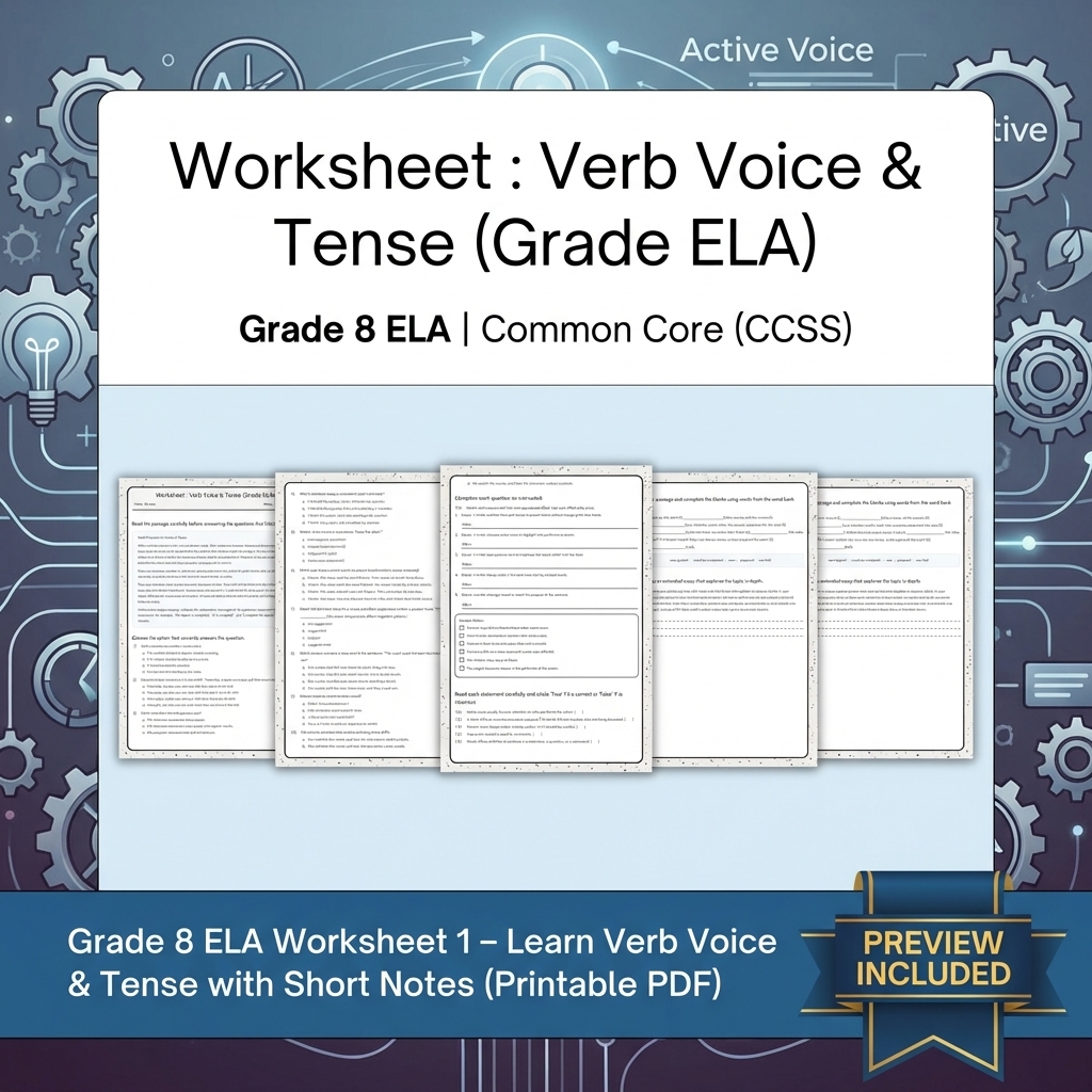 Grade 8 Clarity, Evidence & Argument Writing ELA Full-Year Bundle CCSS — included worksheet 20