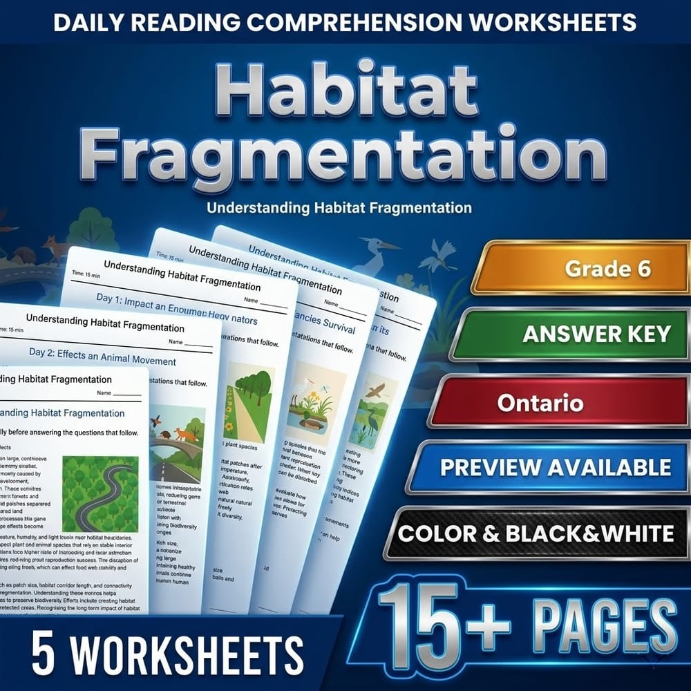 Grade 6 Science Full Year Bundle – Ontario Daily Reading Worksheets — included worksheet 30