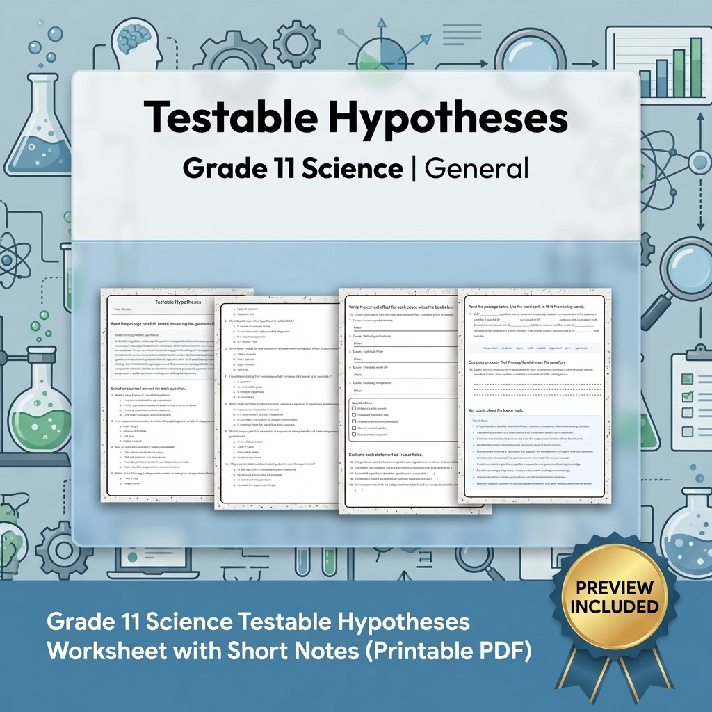 Grade 11 Science Modeling and Evidence Full-Year Bundle: General Framework — included worksheet 22