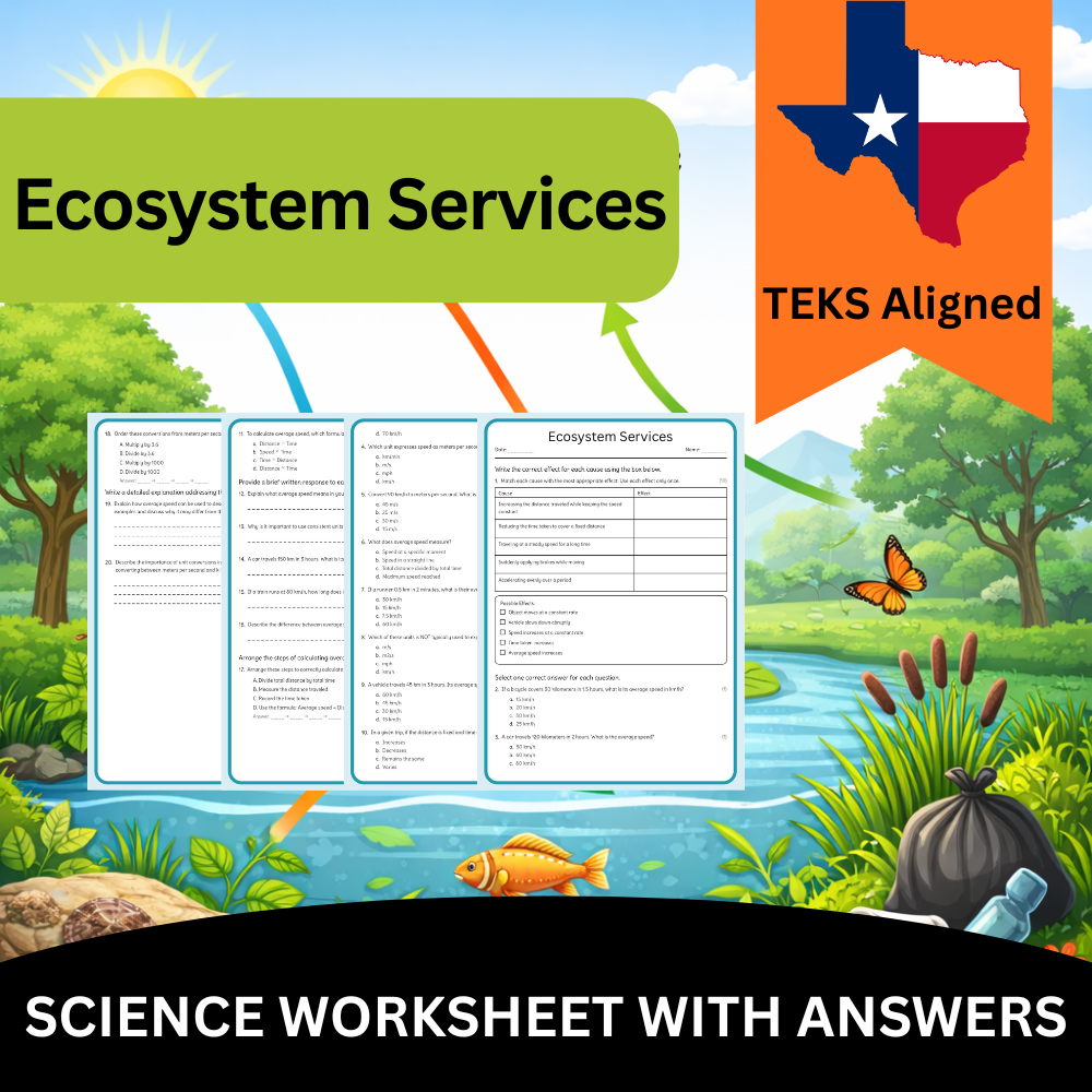 Grade 9 Science Worksheet Bundle – Comprehensive TEKS-Aligned Biology & Ecology Resources — included worksheet 35
