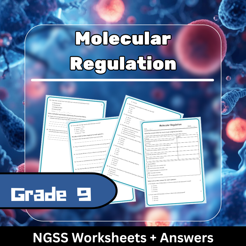Grade 9 Science science 1 worksheet — Grade 9 Science | Molecular Regulation Worksheet (Answer Key) NGSS-Aligned