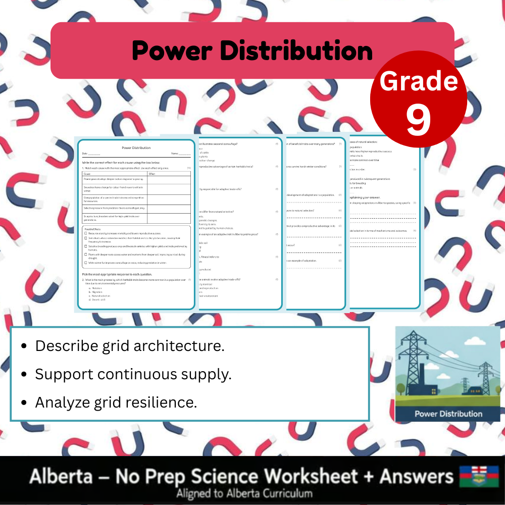 Grade 9 Science Worksheet Bundle | Genetics, Chemistry & Physics Concepts — included worksheet 31