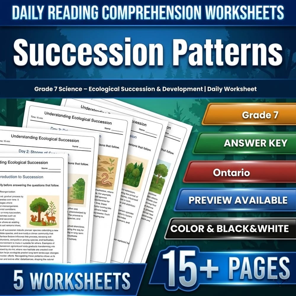 Grade 7 Science Bundle – Ontario Daily Worksheets for Comprehensive Study — included worksheet 27