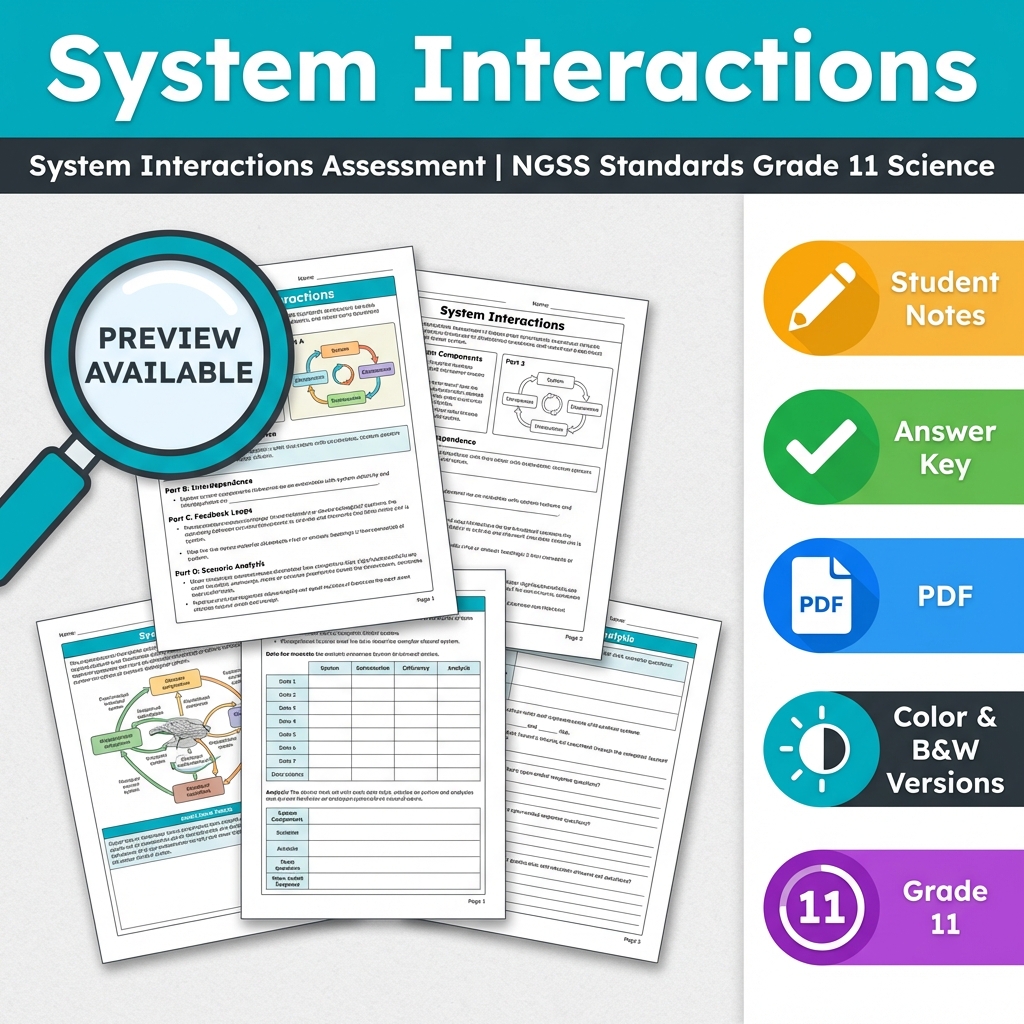 Grade 11 Science Mini Bundle – Earth's Systems Curriculum-Aligned Lesson Pack — included worksheet 3