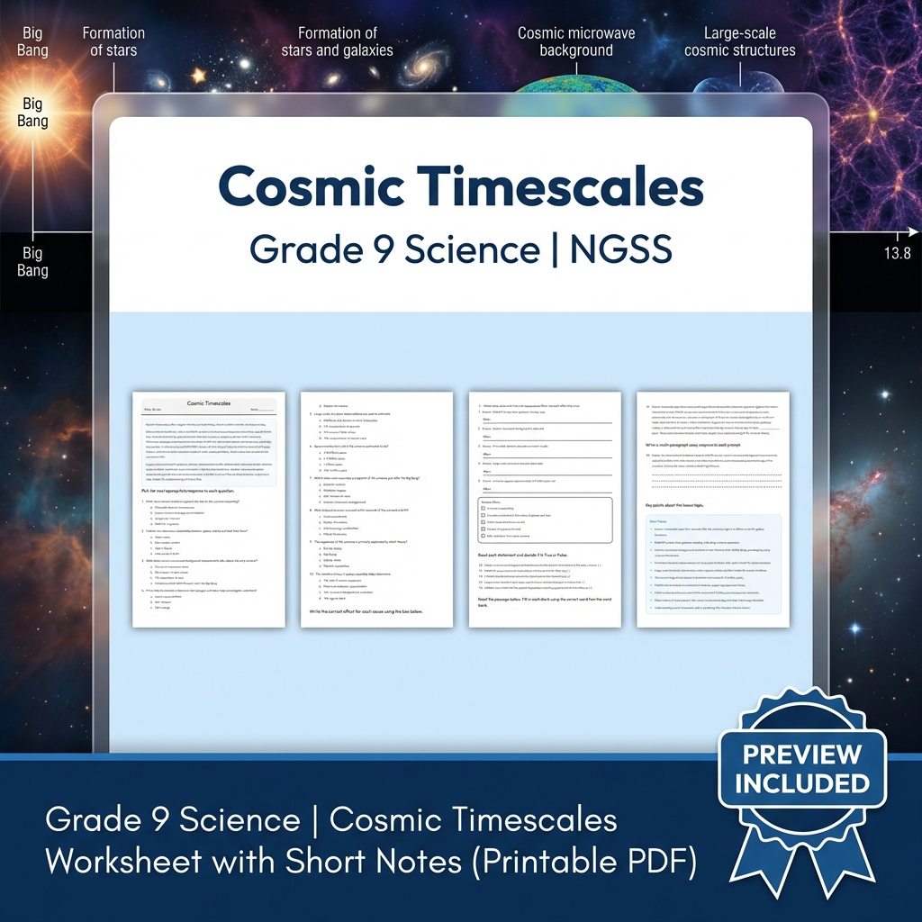 Grade 9 Science NGSS Worksheet Bundle – Comprehensive Year-Long Assessment Pack — included worksheet 34