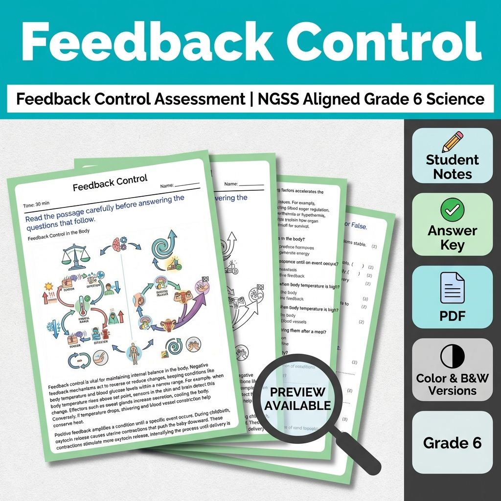Grade 6 Science Full Year Bundle | NGSS Assessment Resources (Printable) — included worksheet 22