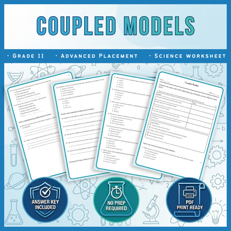 Grade 11 Science science 1 worksheet — Grade 11 Science – Coupled Models Worksheet (AP | Science ) PDF