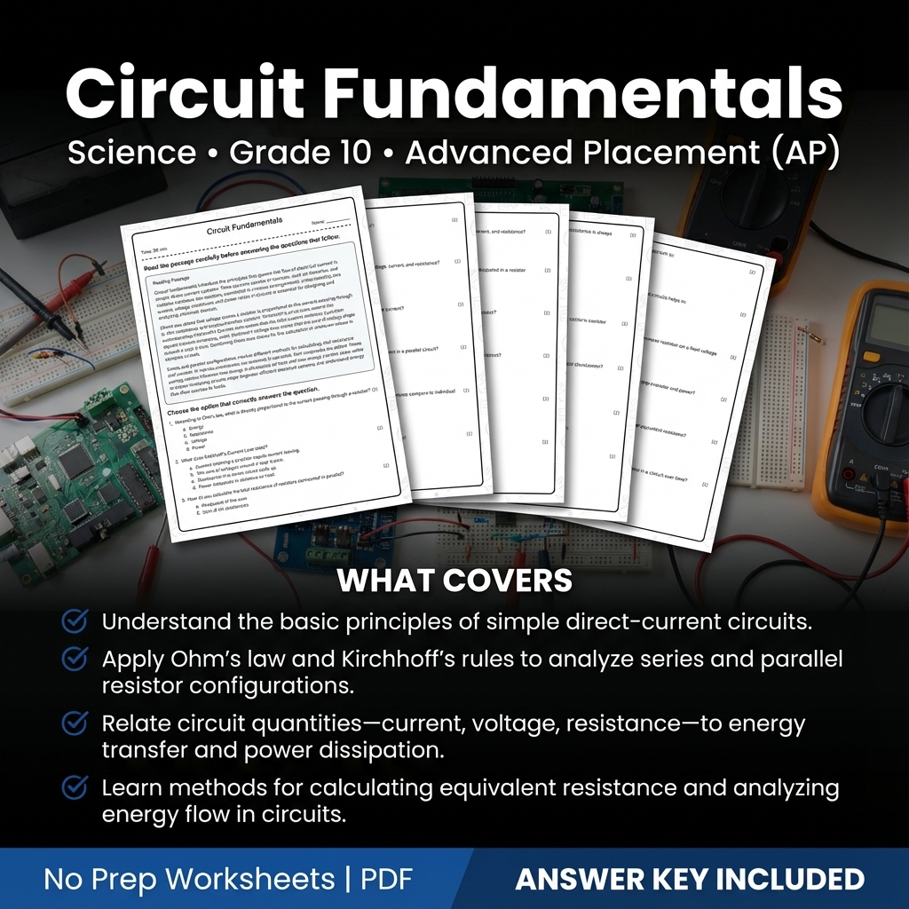 Grade 10 Science Worksheet Bundle – Physics, Biology & Earth Science PDF — included worksheet 39