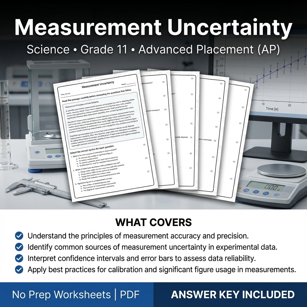 Grade 11 Science Worksheet Bundle | Earth's Systems, Chemistry & Physics — included worksheet 30