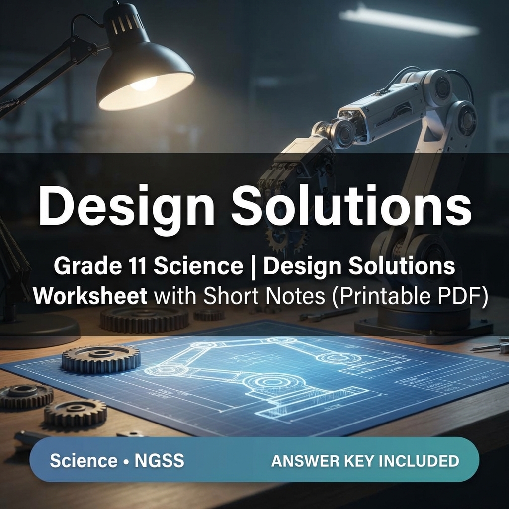Grade 11 Science Engineering Design Unit | NGSS-Aligned Worksheet Collection — included worksheet 1