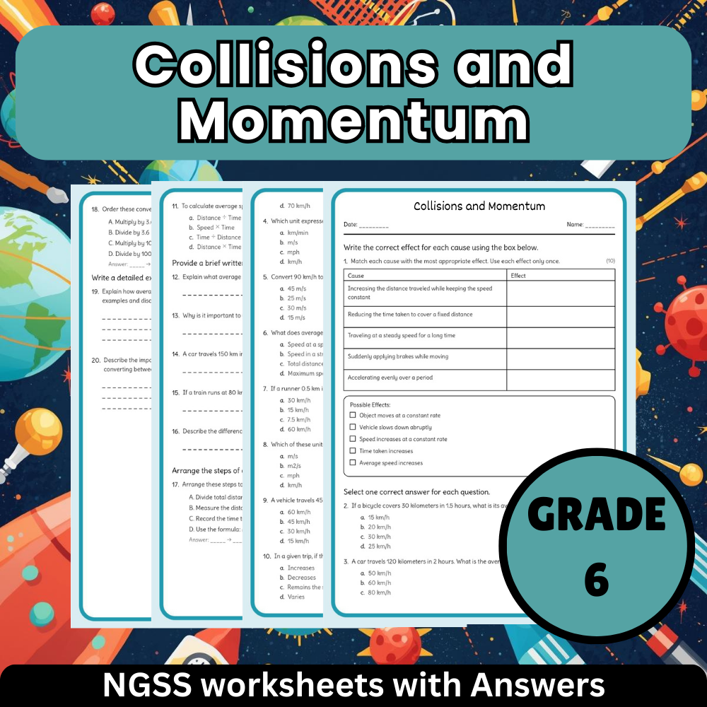 Grade 6 Science Worksheets Bundle- Resources for Earth, Space & Life - NGSS — included worksheet 27