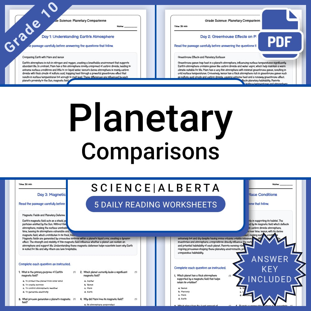 Grade 10 Science Full Year Bundle | Energy, Electricity, and Alberta Curriculum — included worksheet 34