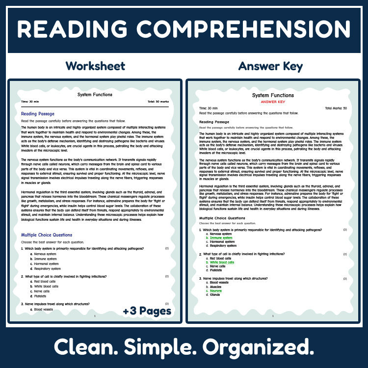 Science reading worksheets worksheet — 7th Grade Science Reading Worksheets | System Functions NGSS-Aligned — page 2