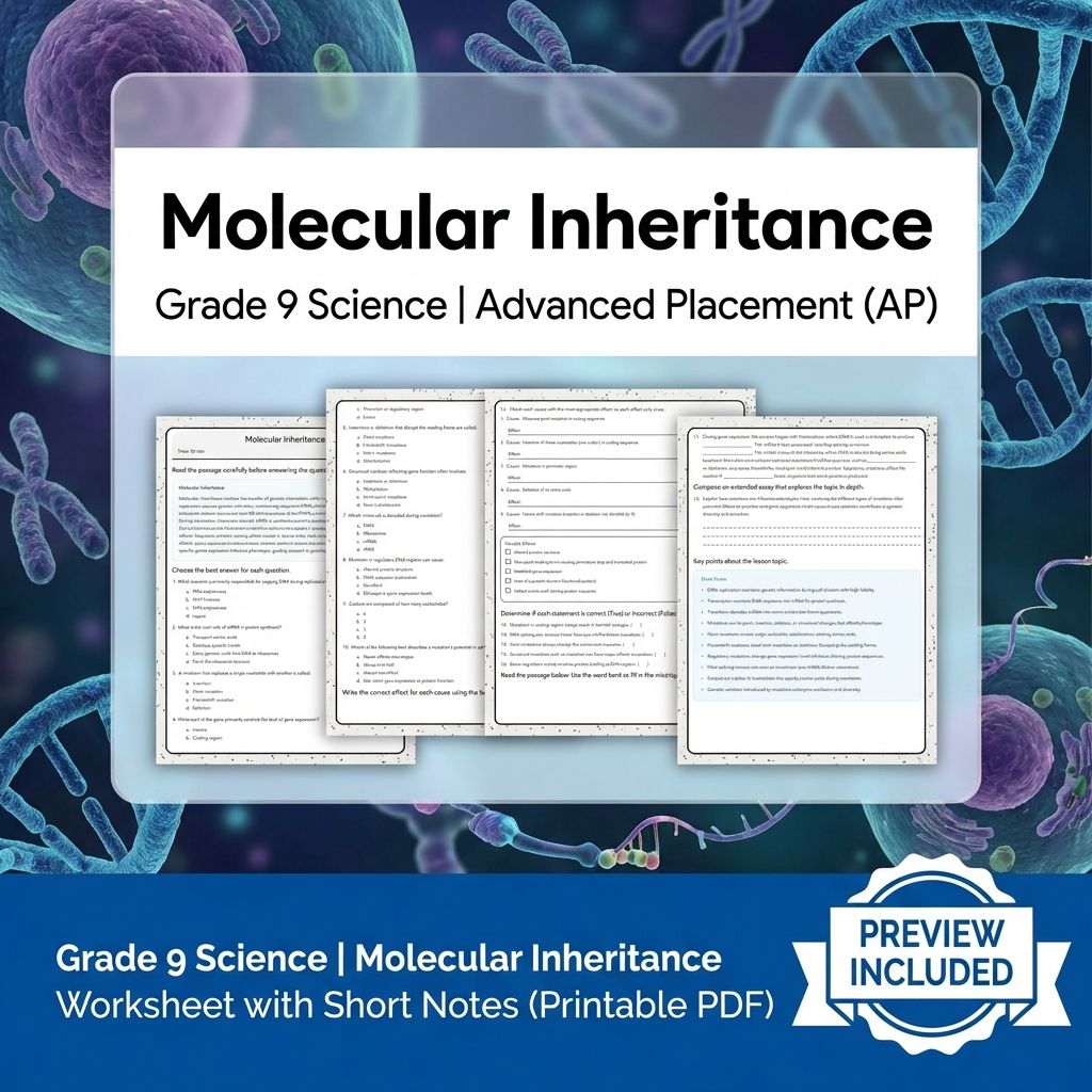 Grade 9 Science Unit | Cellular Processes & Ecosystems Worksheet Pack (PDF) — included worksheet 10