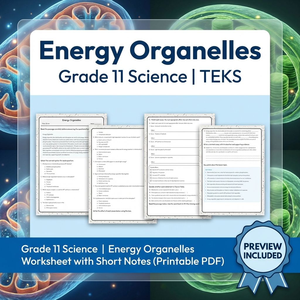 Grade 11 Science Worksheet Bundle | Genetics, Evolution & Human Body (PDF) — included worksheet 32