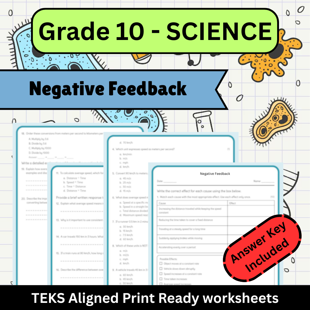 Grade 10 Science Worksheet Bundle | Genetics, Cells & Ecosystems TEKS Aligned — included worksheet 35