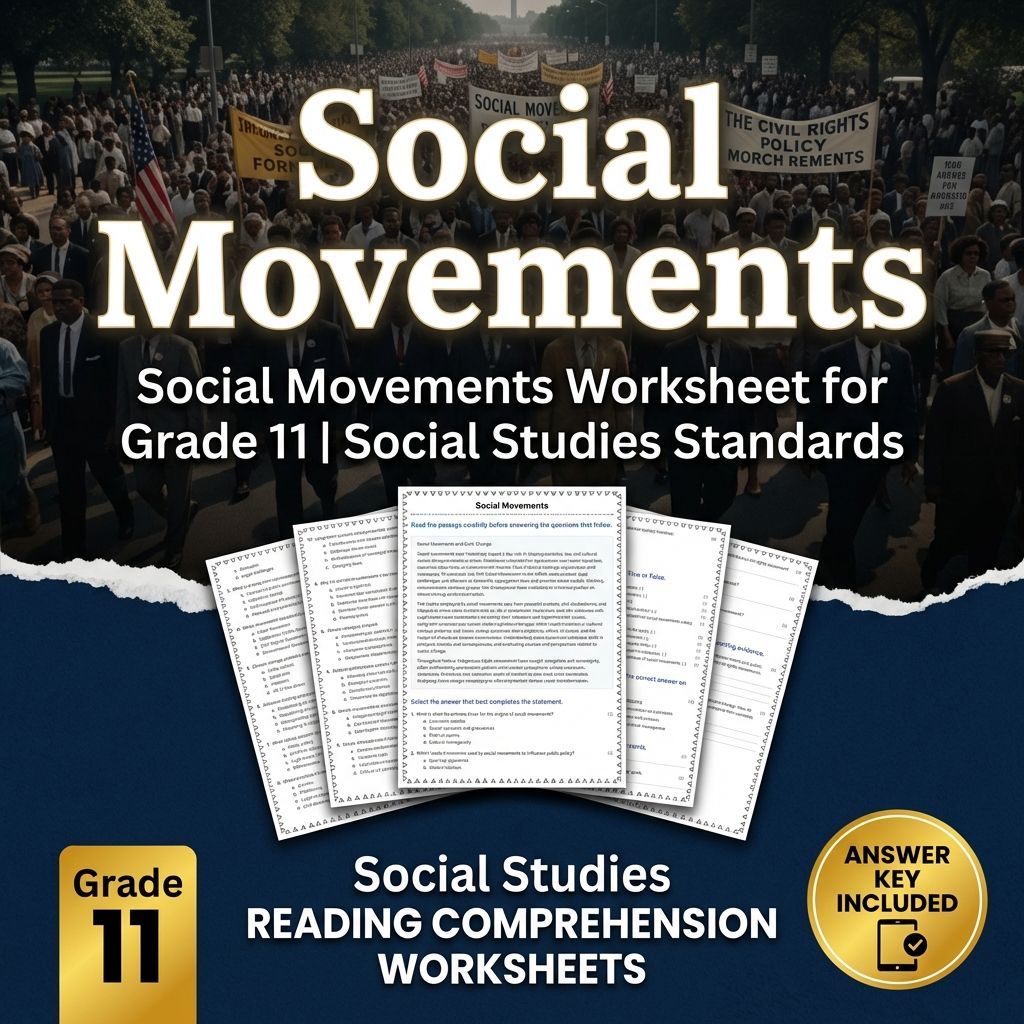 Social Movements Worksheet for Grade 11 | Social Studies Standards