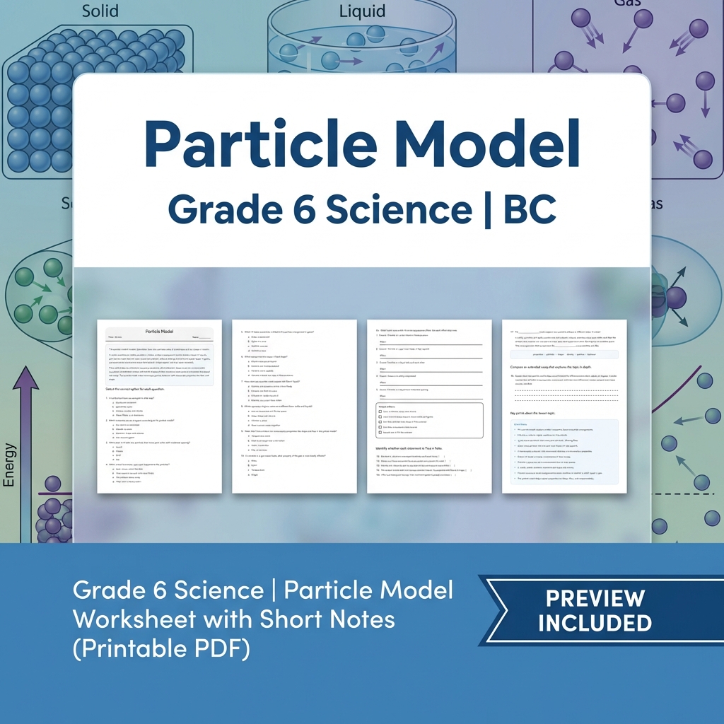 Grade 6 Science | Matter, Properties & Change UNIT Worksheet Bundle  — included worksheet 8