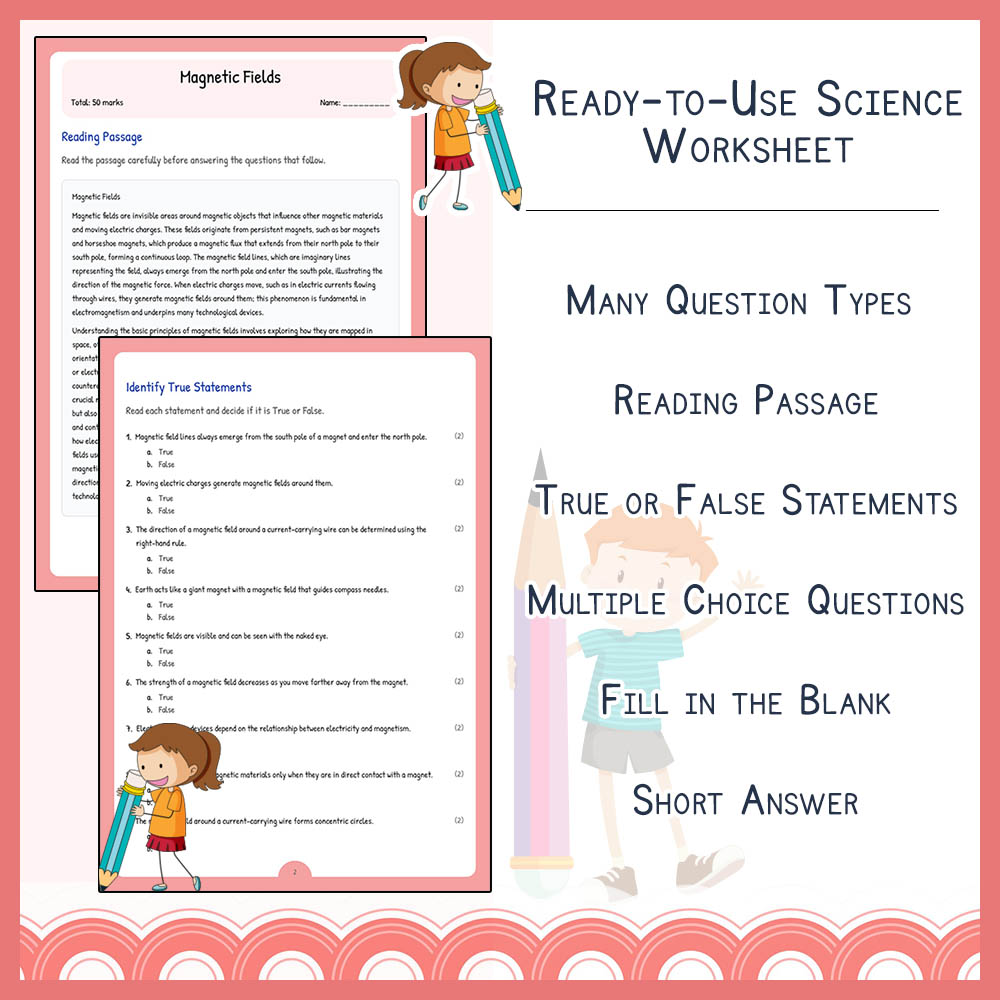 Grade 9 Science worksheet elena worksheet — Grade 9 Science | Magnetic Fields Worksheet | Alberta Standards — page 2