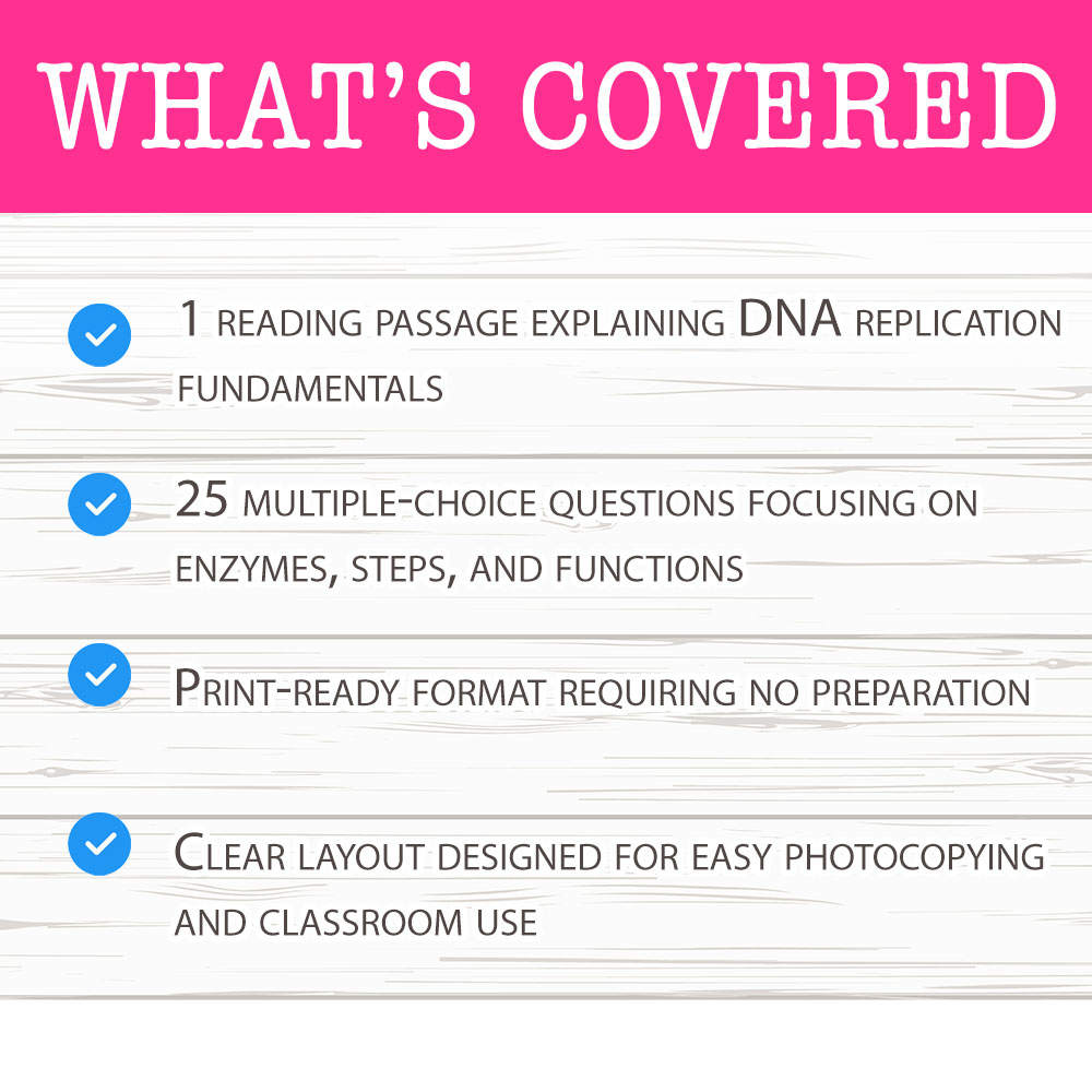 Grade 11 Science worksheet mcq paper worksheet — Grade 11 Science — DNA Replication Worksheet MCQ Paper for Mastery — page 2