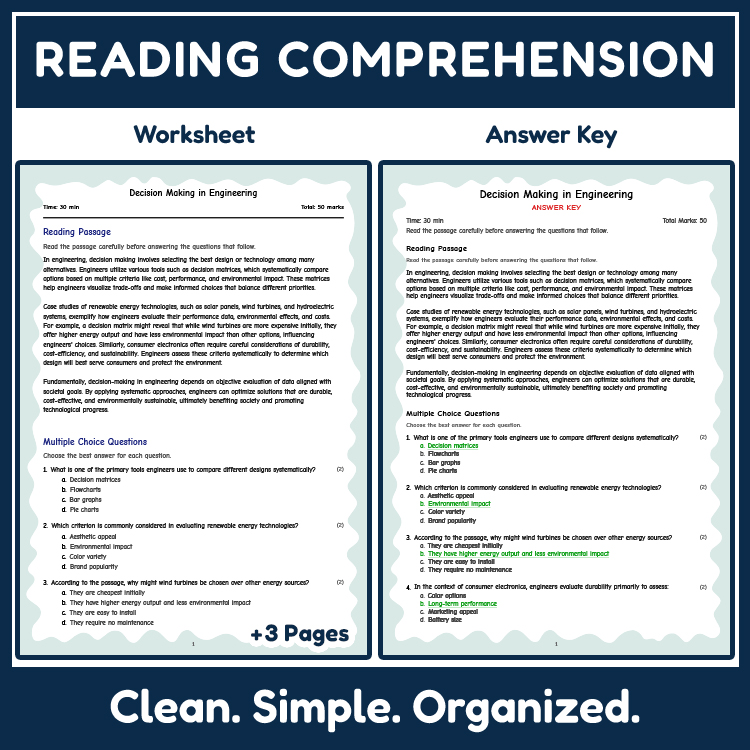Science reading worksheets worksheet — Grade 7 Science | Decision Making in Engineering Reading Worksheets (NGSS) — page 2