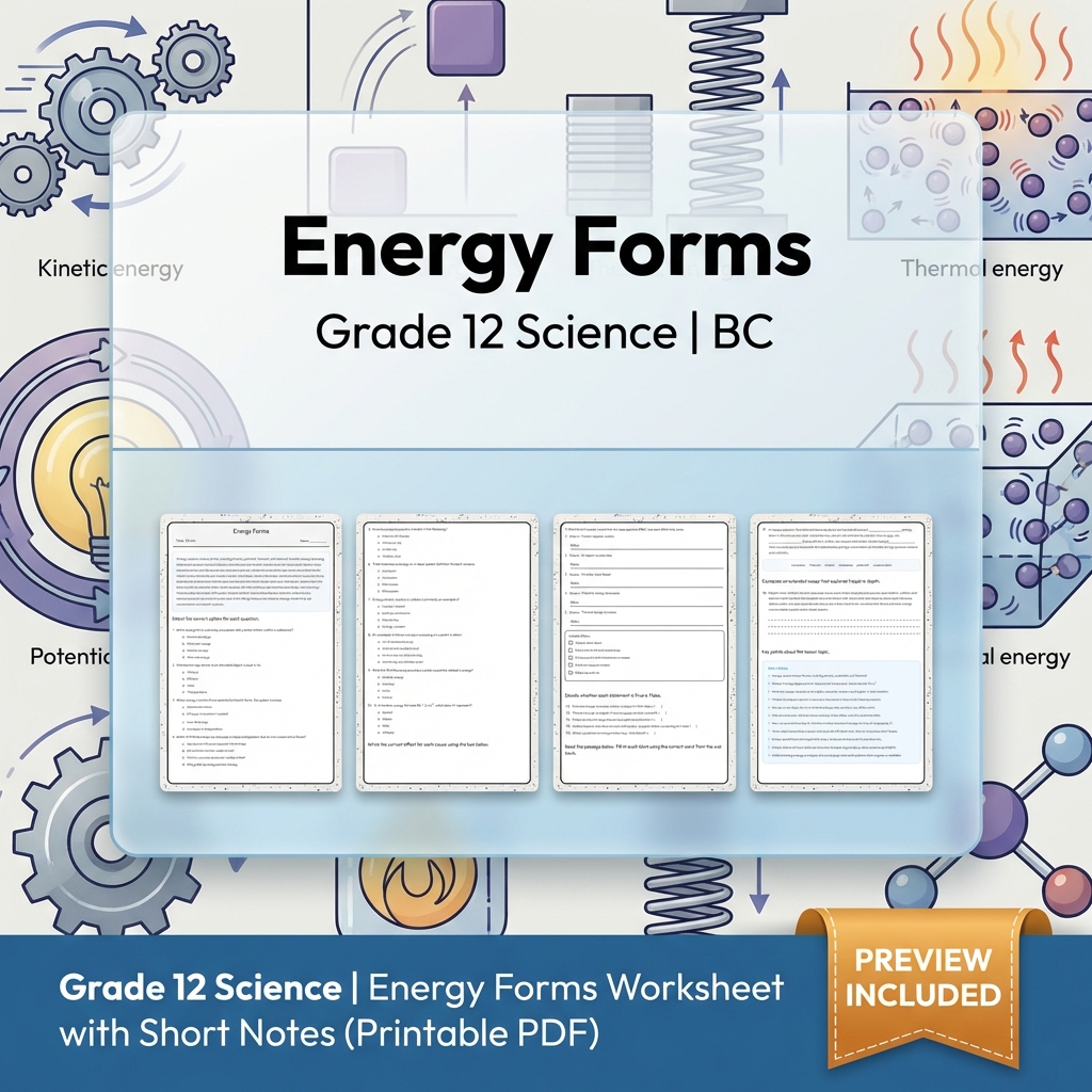 Grade 12 Science Full Year Bundle | Thermochemistry, Earth Systems, Genetics — included worksheet 29