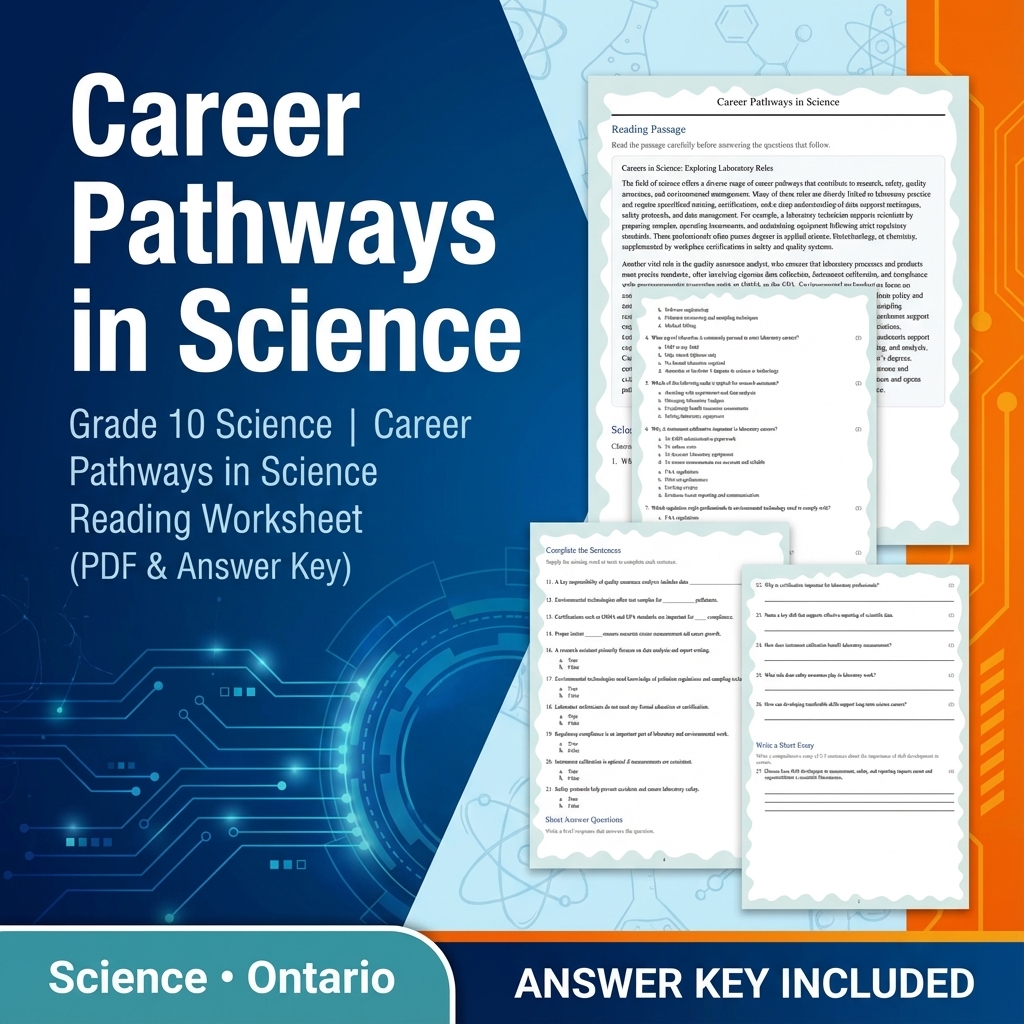 Grade 10 Science Bundle | Comprehensive Visual Data, Earth & Biology Concepts  — included worksheet 23