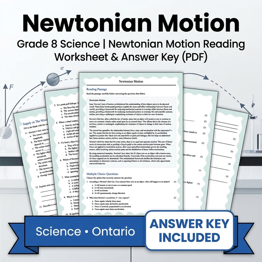 Grade 8 Science Worksheets Bundle | Biology, Physics & Earth Science Resources — included worksheet 32